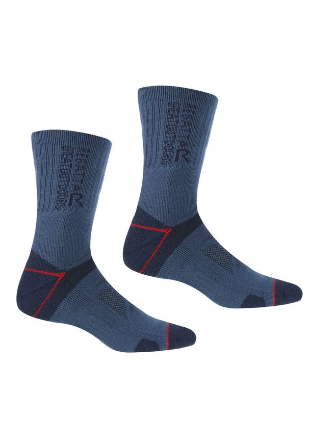 Regatta - Blister II Męskie skarpety ochronne. Kolor: czerwony. Sport: turystyka piesza