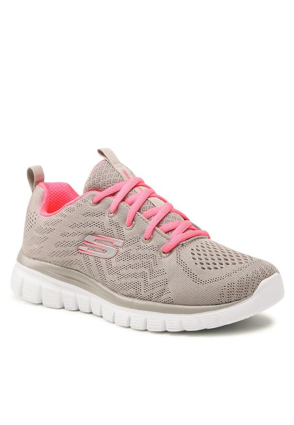 skechers - Skechers Buty Get Connected 12615/GYCL Szary. Kolor: szary. Materiał: materiał