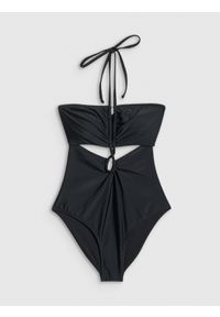 4f - 4F Kostium kąpielowy jednoczęściowy damski - czarny M. Kolor: czarny. Materiał: materiał. Długość: długie #1