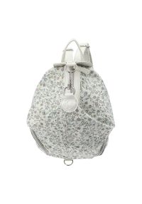 Plecak Damski Rieker, z materiału syntetycznego o miękkiej workowej formie z roślinnym wzorem zapinany na zamek z regulowanymi szelkami, srebrny, H10. Kolor: srebrny. Materiał: syntetyk, materiał. Wzór: nadruk, paski, kwiaty. Styl: casual, elegancki #4