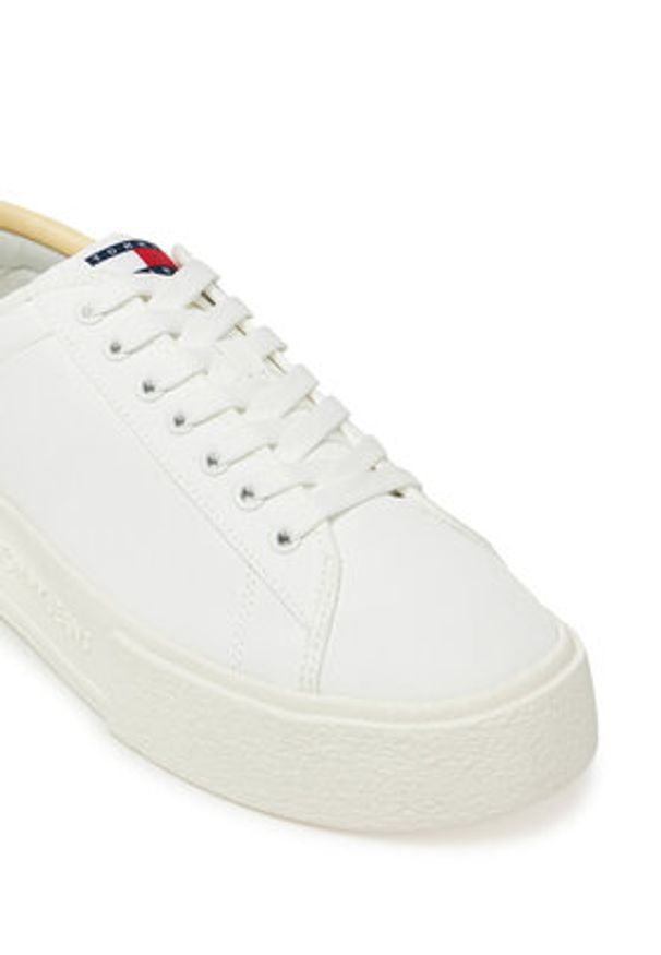 Tommy Jeans Sneakersy Tjw Flatform Canvas Sneaker EN0EN02792 Écru. Materiał: materiał