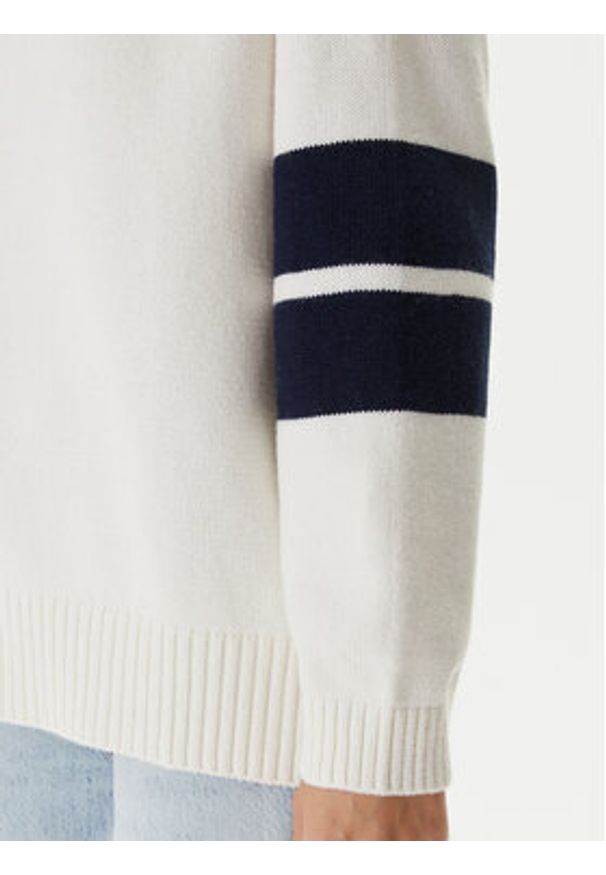 Guess Jeans Sweter W5BR10 Z0561 Écru Relaxed Fit. Materiał: bawełna