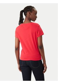 Tommy Jeans T-Shirt DW0DW20458 Czerwony Slim Fit. Kolor: czerwony. Materiał: bawełna #3