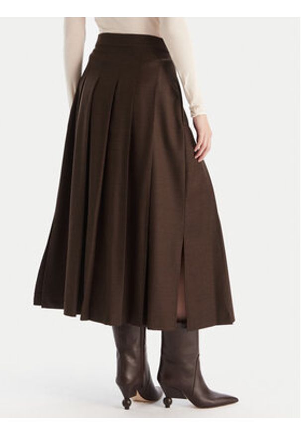 Weekend Max Mara Spódnica trapezowa Fastoso 2525106062 Brązowy Regular Fit. Kolor: brązowy. Materiał: wełna