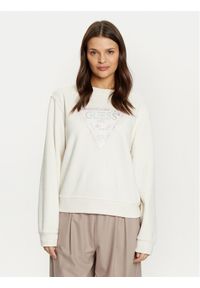 Guess Bluza W5RQ09 K8802 Écru Regular Fit. Materiał: bawełna, syntetyk