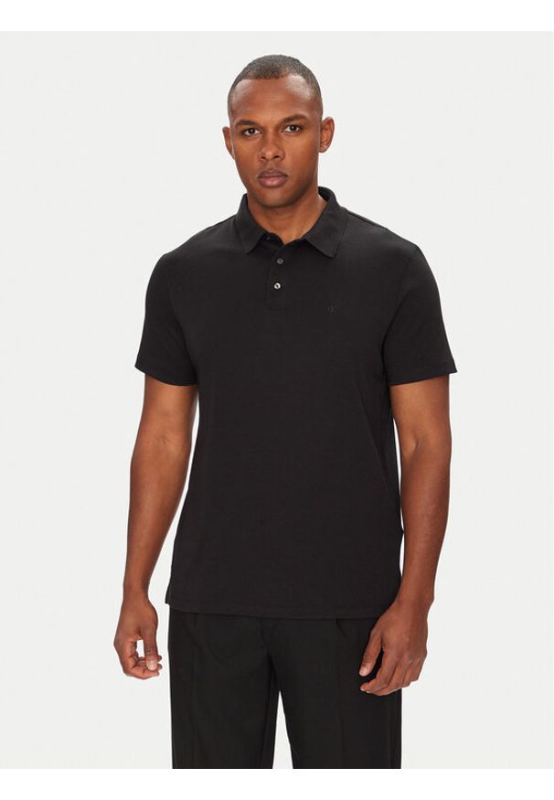 Calvin Klein Polo Supima LV04LB276G Czarny Regular Fit. Typ kołnierza: polo. Kolor: czarny. Materiał: bawełna