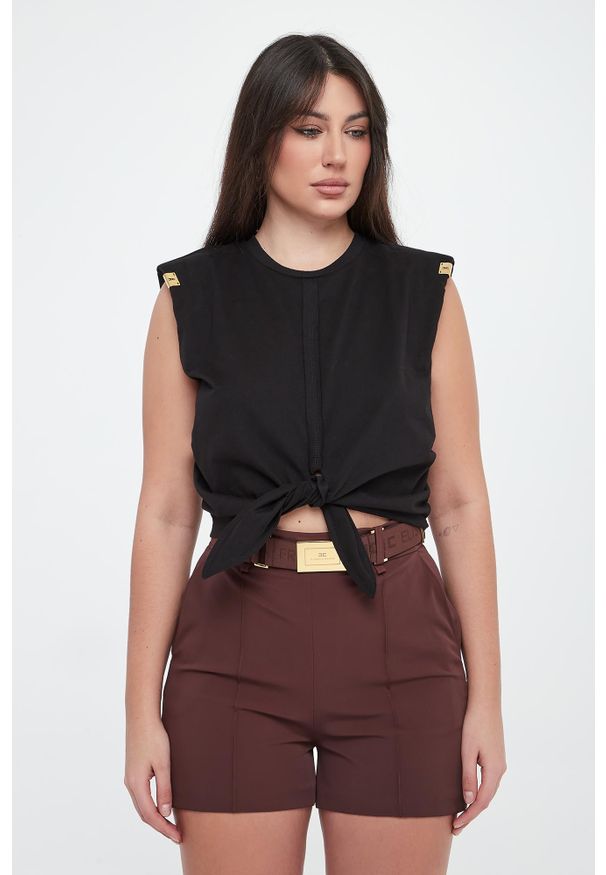 Elisabetta Franchi - T-shirt damski ELISABETTA FRANCHI