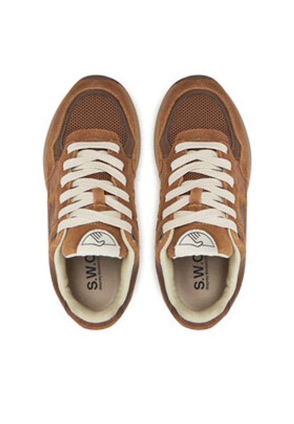 S.W.C Stepney Workers Club Sneakersy Amiel S-Strike YP03205 Brązowy. Kolor: brązowy. Materiał: zamsz, skóra