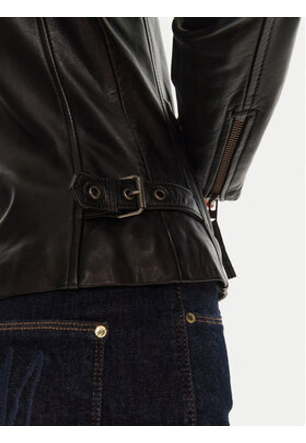 Serge Pariente Kurtka skórzana City Girl Czarny Regular Fit. Kolor: czarny. Materiał: skóra