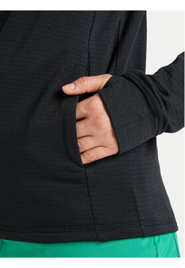 Roxy Bluza techniczna Vertere Full Zip ERJFT04974 Czarny Regular Fit. Kolor: czarny. Materiał: syntetyk