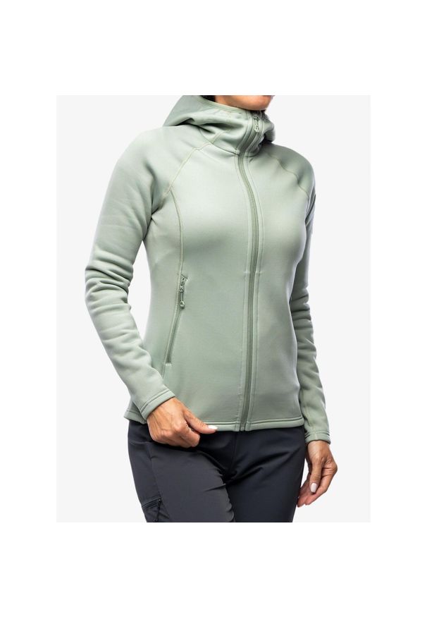 Bluza z kapturem damska Montane Fury Hoodie. Typ kołnierza: kaptur. Kolor: zielony
