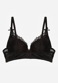 Renee - Czarny Biustonosz Zdobiony Koronką i Kokardami Morgavia. Kolor: czarny. Materiał: koronka. Wzór: koronka, aplikacja #6