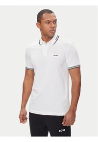 BOSS - Boss Polo Paul 50506193 Biały Slim Fit. Typ kołnierza: polo. Kolor: biały. Materiał: bawełna