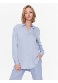 Calvin Klein Koszula Cdc K20K203498 Niebieski Relaxed Fit. Kolor: niebieski. Materiał: syntetyk #1
