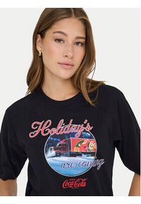 only - ONLY T-Shirt Coca Cola 15355794 Czarny Regular Fit. Kolor: czarny. Materiał: bawełna