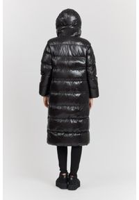 Hetrego - HETREGO Czarny damski płaszcz puchowy Tara Woman Oversized Quilted Coat. Okazja: na co dzień. Kolor: czarny. Materiał: puch. Długość: do kolan. Styl: casual #7