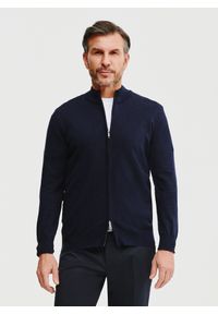 Pako Lorente - PAKO LORENTE – Sweter męski rozpinany w kolorze granatowym. Kolor: niebieski. Materiał: bawełna. Sezon: wiosna