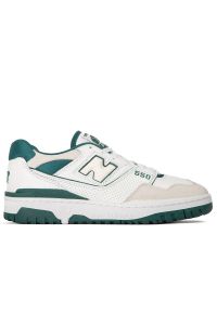 Buty New Balance BB550STA - białe. Okazja: na co dzień. Kolor: biały. Materiał: skóra, materiał, guma, syntetyk. Szerokość cholewki: normalna. Sport: koszykówka