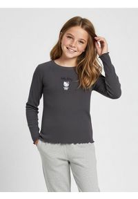 Sinsay - Bluzka z długim rękawem Hello Kitty - szary. Kolor: szary. Długość rękawa: długi rękaw. Długość: długie. Wzór: motyw z bajki #1