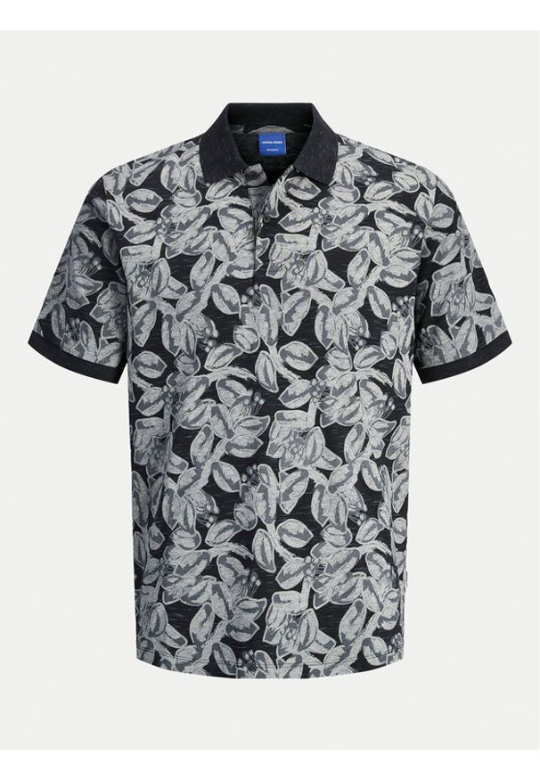 Jack & Jones Polo Split 12272985 Czarny Regular Fit. Typ kołnierza: polo. Kolor: czarny. Materiał: bawełna