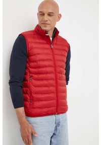 TOMMY HILFIGER - Tommy Hilfiger bezrękawnik męski kolor czerwony przejściowy. Kolor: czerwony. Materiał: poliester, materiał. Długość rękawa: bez rękawów #1