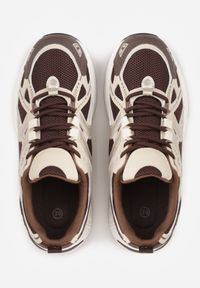 Renee - Brązowe Sneakersy Dad Shoes z Siateczkową Cholewką na Piankowej Podeszwie Anotea. Zapięcie: sznurówki. Kolor: brązowy. Materiał: jeans. Szerokość cholewki: normalna. Sezon: lato #6