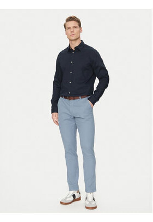Jack & Jones Koszula Pierre 12270085 Granatowy Relaxed Fit. Kolor: niebieski. Materiał: bawełna