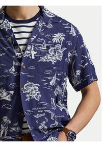 Polo Ralph Lauren Koszula 710B14282001 Granatowy Classic Fit. Typ kołnierza: polo. Kolor: niebieski. Materiał: wiskoza #4