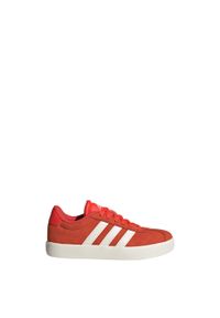 Adidas - Buty VL Court 3.0 Kids. Kolor: biały, czerwony, wielokolorowy. Materiał: zamsz, materiał