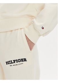 TOMMY HILFIGER - Tommy Hilfiger Bluza Monotype Flock WW0WW41236 Écru Relaxed Fit. Materiał: bawełna #5