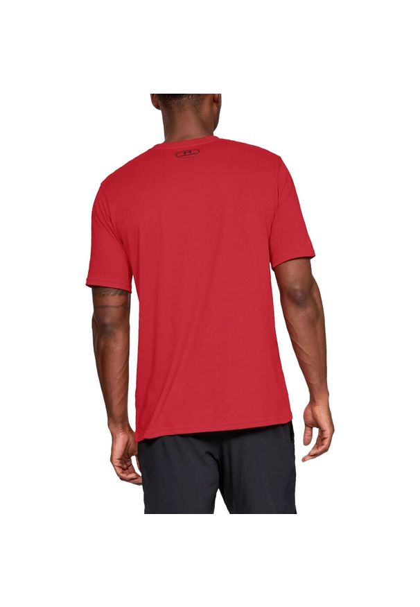 Under Armour - Koszulka Męska Z Logo. Kolor: czerwony. Sport: turystyka piesza