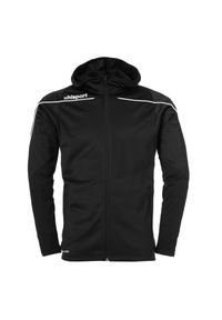 UHLSPORT - Kurtka dziecięca z kapturem Uhlsport Stream 22. Typ kołnierza: kaptur. Kolor: czarny, biały, wielokolorowy. Materiał: dresówka. Sport: fitness, piłka nożna