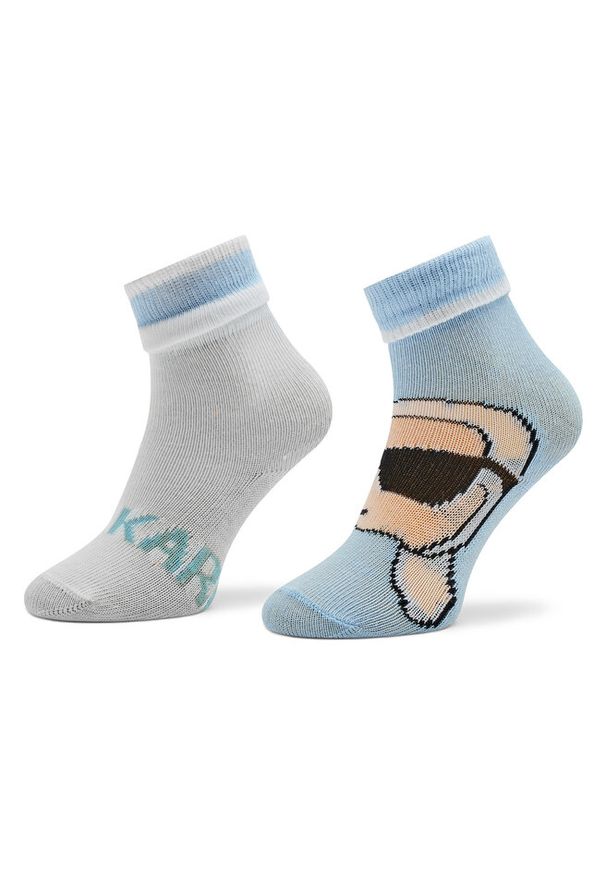 Skarpety długie Karl Lagerfeld Kids. Kolor: niebieski