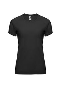 ROLY - Damska Koszulka Sportowa Z Krótkim Rękawem Bahrain. Kolor: czarny. Długość rękawa: krótki rękaw. Długość: krótkie. Sport: turystyka piesza #1