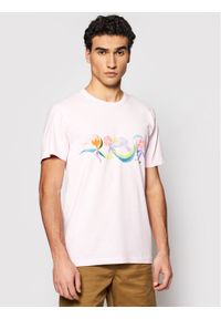 Vans T-Shirt CHRIS JOHANSON VN0A5EB5 Różowy Slim Fit. Kolor: różowy. Materiał: bawełna