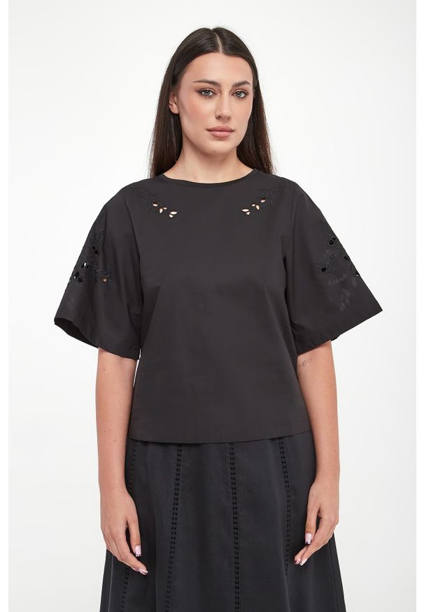 Weekend Max Mara - T-shirt damski ażurowy Targa WEEKEND MAX MARA. Wzór: ażurowy