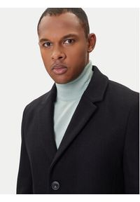 Hugo - HUGO Płaszcz wełniany Migor2541 50546528 Czarny Slim Fit. Kolor: czarny. Materiał: wełna #7