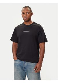 Versace Jeans Couture T-Shirt 79GAHT02 CJ00T Czarny Regular Fit. Kolor: czarny. Materiał: bawełna