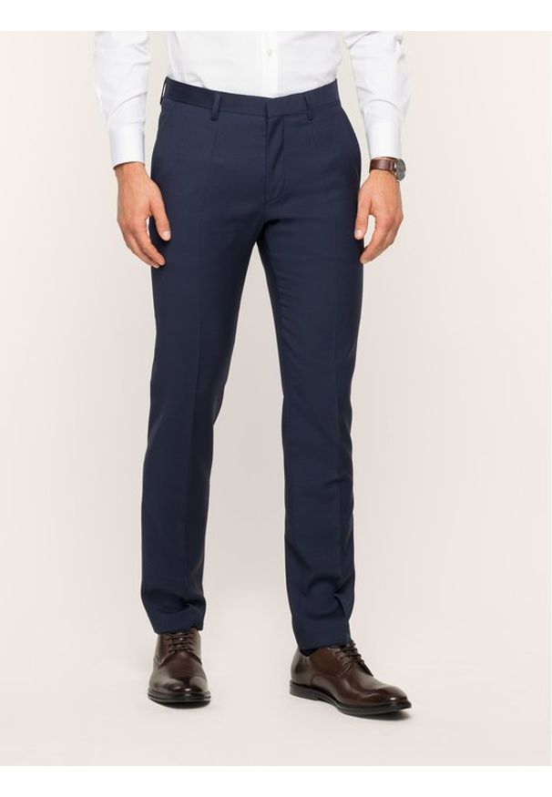 Cortefiel Spodnie garniturowe niebieski W stylu casual Moda Garnitury Spodnie garniturowe 