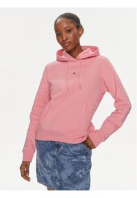 Tommy Jeans Bluza Linear DW0DW17324 Różowy Regular Fit. Kolor: różowy. Materiał: bawełna #1