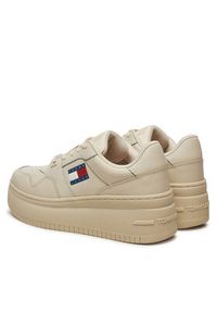Tommy Jeans Sneakersy Retro Basket EN0EN02506 Beżowy. Kolor: beżowy. Materiał: skóra