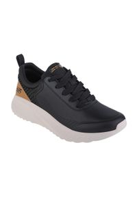 skechers - Buty sportowe Sneakersy męskie, Skechers Bobs Squad Chaos-Heel Better. Zapięcie: sznurówki. Kolor: wielokolorowy, czarny. Materiał: materiał, syntetyk, tkanina. Szerokość cholewki: normalna. Sport: turystyka piesza