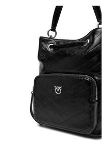 Pinko - PINKO Torebka Cargo Bucket Vitello Al 25-26 PLTT 105112 A2JC Czarny. Kolor: czarny. Materiał: skórzane #4