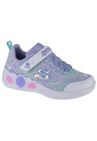 skechers - Buty do chodzenia dziewczęce, Skechers Princess Wishes. Zapięcie: rzepy. Kolor: wielokolorowy. Materiał: syntetyk, tkanina, materiał. Szerokość cholewki: normalna. Model: Skechers Sport. Sport: turystyka piesza