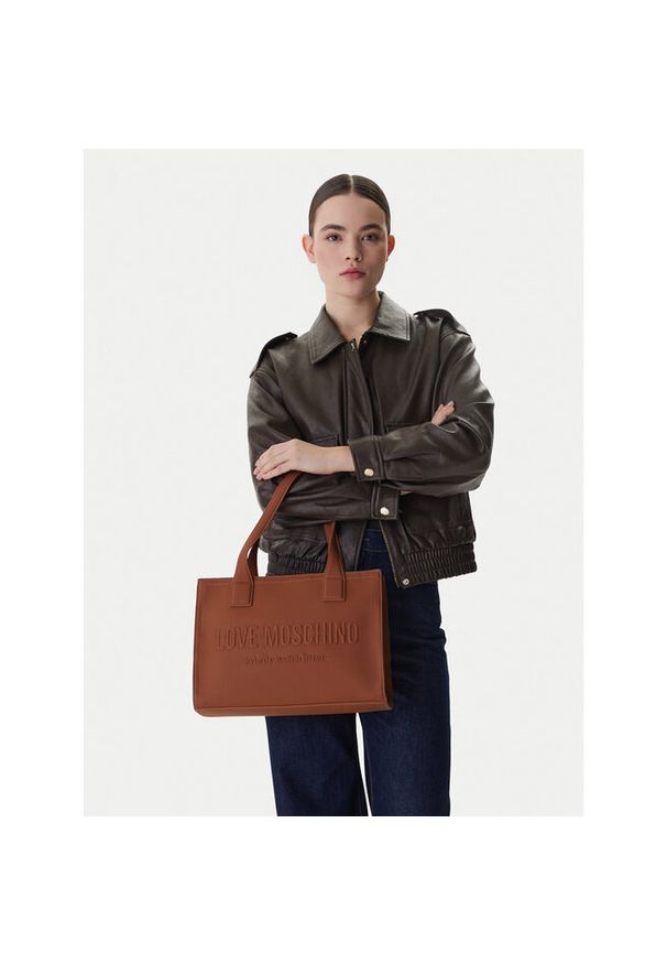 Love Moschino - Torebka LOVE MOSCHINO. Kolor: brązowy