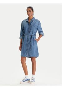 Guess Jeans Sukienka jeansowa W6RK26 D5M81 Niebieski Regular Fit. Kolor: niebieski. Materiał: jeans, bawełna #2