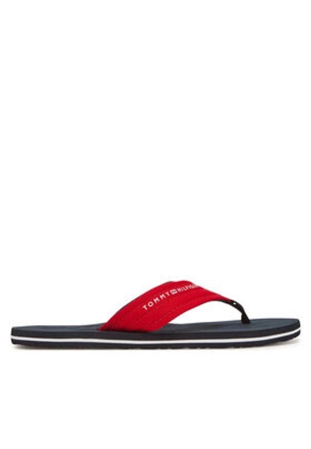 TOMMY HILFIGER - Tommy Hilfiger Japonki Nyc Beach Sandal FM0FM05437 Czerwony. Kolor: czerwony. Materiał: materiał