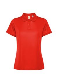 ROLY - Damska Koszulka Polo Z Krótkim Rękawem Tormo. Typ kołnierza: polo. Kolor: czerwony. Długość rękawa: krótki rękaw. Długość: krótkie