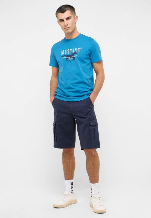 Mustang - MĘSKIE SZORTY CARGO MUSTANG Houston Cargo Shorts - Navy Blazer 1016460 5324