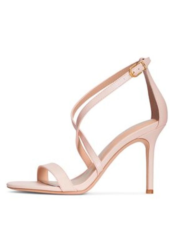 Lauren Ralph Lauren Sandały Gabriele 802904245001 Różowy. Kolor: różowy. Materiał: skóra